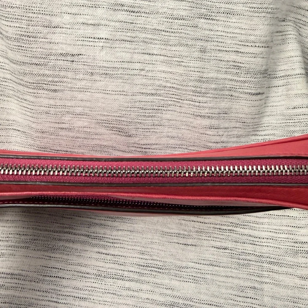 Reed Krakoff Large Pink Leather Clutch Wristlet Colorful Zip Closure Logo Tag - Picture 11 of 13